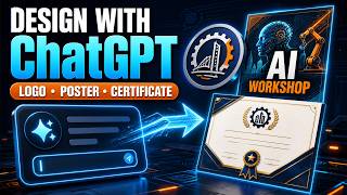 Create a Logo, Poster & Certificate with ChatGPT | Complete AI Design Tutorial screenshot 5