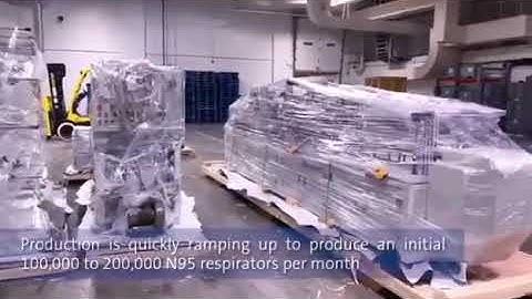 Richpeace N95 Cup mask machines arrived to NY customer