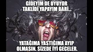Komik İyi Geceler Mesajları