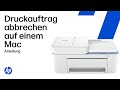 Einen Druckauftrag in macOS für HP-Drucker stoppen oder abbrechen