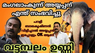 ഇന്നും മംഗലാംകുന്നു അയ്യപ്പൻ പറളി ബാലകൃഷ്ണന് ok ആണ് അയ്യപ്പനു സംഭവിച്ചത് vattambalam unni