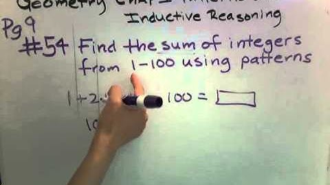 Geometry : Chapter 1 : Patterns & Inductive Reasoning (Common Core)
