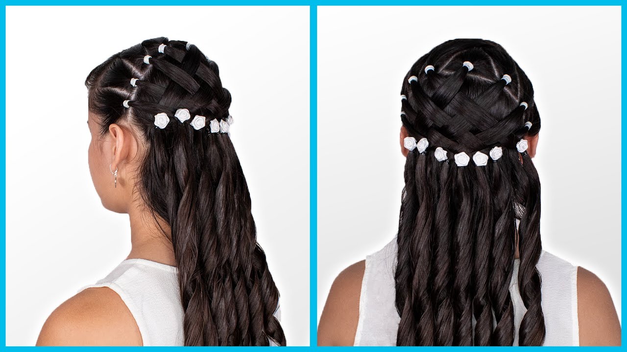 Peinado para Primera Comunión con Ligas y Churcos | First Holy Communion Hairstyles