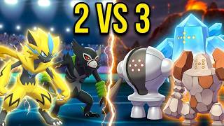 Zeraora & Zarude vs Regirock & Registeel & Regice (Pokémon)