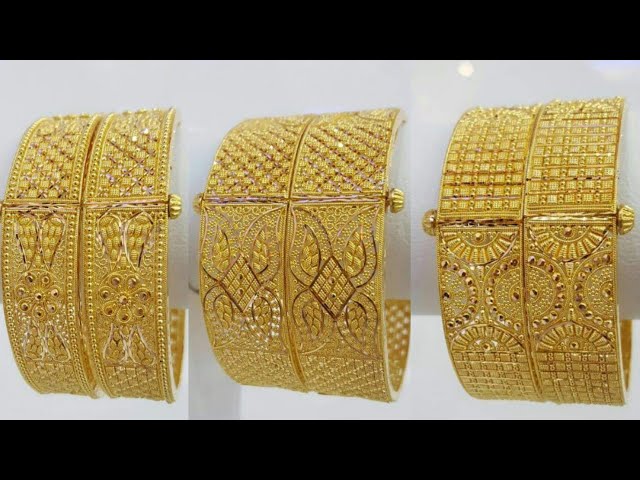 Gold Kagan Tole Extra Large Size Gold Bangles Kagan Design, 48% OFF