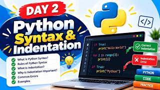 Python Syntax & Indentation Explained | Python Tutorial for Beginners – Day 2