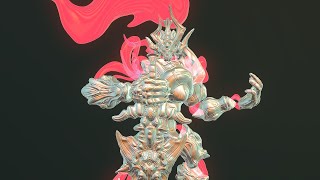 Xyros 3d Statue Print Model Turnaround