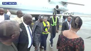 (WATCH) Moment President-Elect, Bola Tinubu Arrived In Lagos