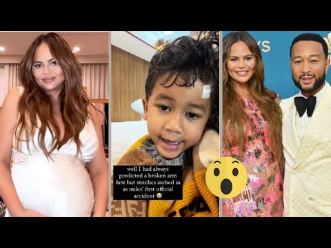 SO CUTE😊!  First Official Accident' Pregnant Chrissy Teigen Reveals Son Miles, 4, Received Stitches