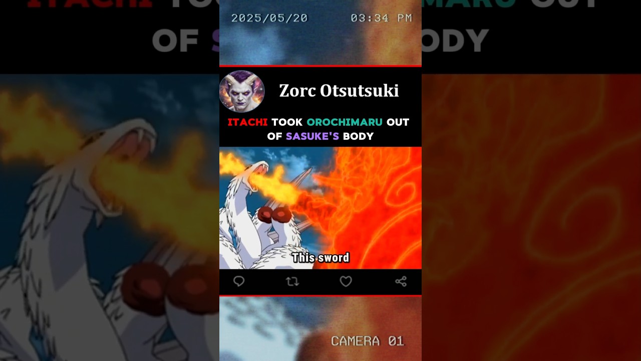 Itachi used Totsuka Blade to get Orochimaru out of Sasuke's body 😈