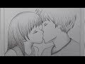 How to draw couple with in love  step by step  boy  girl pencil sketch