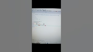 program to display the pattern using nested for loops #program
