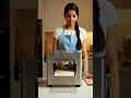 “A girl is making roti with a machine.” #gedgets #bread #breakfast