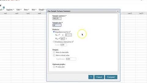 Chi square with statcrunch