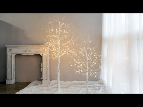 브리치 LED 대형 자작 나무 무드등 북유럽 크리스마스 트리 인테리어 조명 missmone com(LED birch tree mood light Christmas interior)