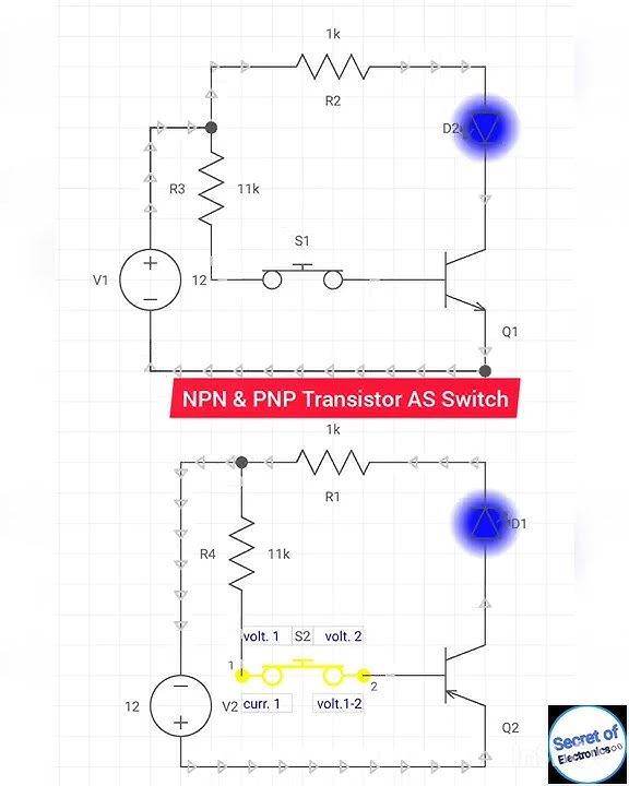 NPN And PNP transistor as switch
