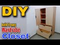 DIY | Wardrobe Closet |Paano Gumawa ng Wardrobe closet na may Drawer | easy to build | Chitman