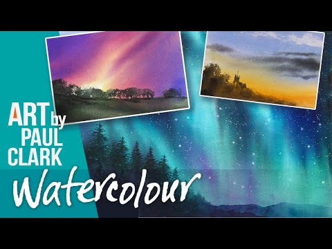 How to Paint Evening Skies Sunsets and the Northern Lights in Watercolour
