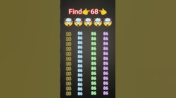 Find 👉68🤔#iqtest #facts #quiz #gk #mathematics #challenge #viralshorts #riddles #gkmath #mathstricks