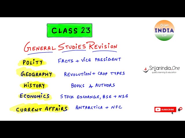 GS Class 23 | Prelims 2022 | Srijan India One class=