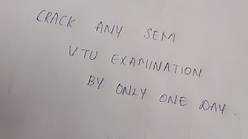 pass any semester vtu  examination in only one day