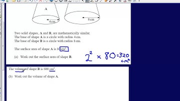 Similar shapes and scale factors - Question 24 Edexcel GCSE Maths 2008 Non-Calculator Solution