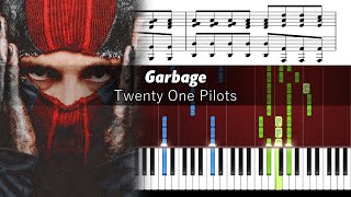 Twenty One Pilots - Garbage - Accurate Piano Tutorial with Sheet Music