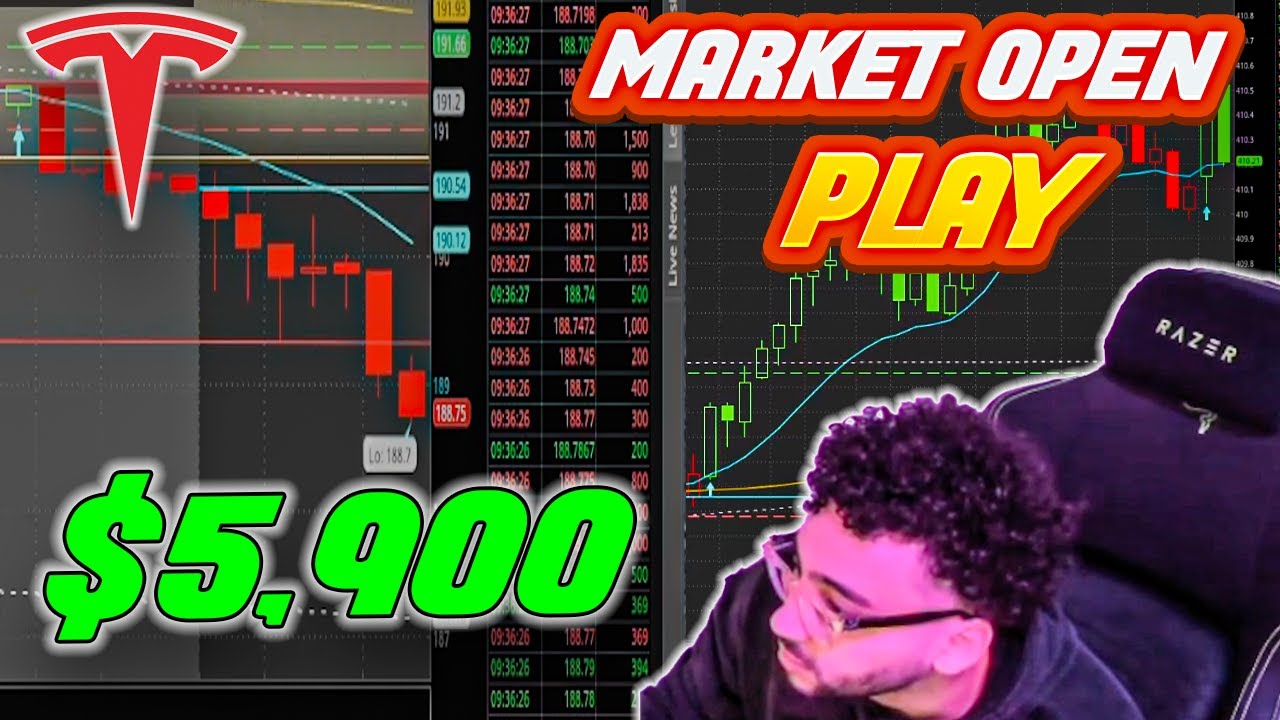 HOW I MADE $5,909 DAY TRADING TSLA LIVE (Start to Finish)
