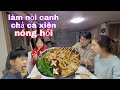 #233 MINJU PHỤ MẸ VÀO BẾP,  NGÀY LẠNH ĂN NỒI CHẢ CÁ TỰ LÀM,  NGON, CHẤT LƯỢNG , VÀ CỰC DỄ 😉