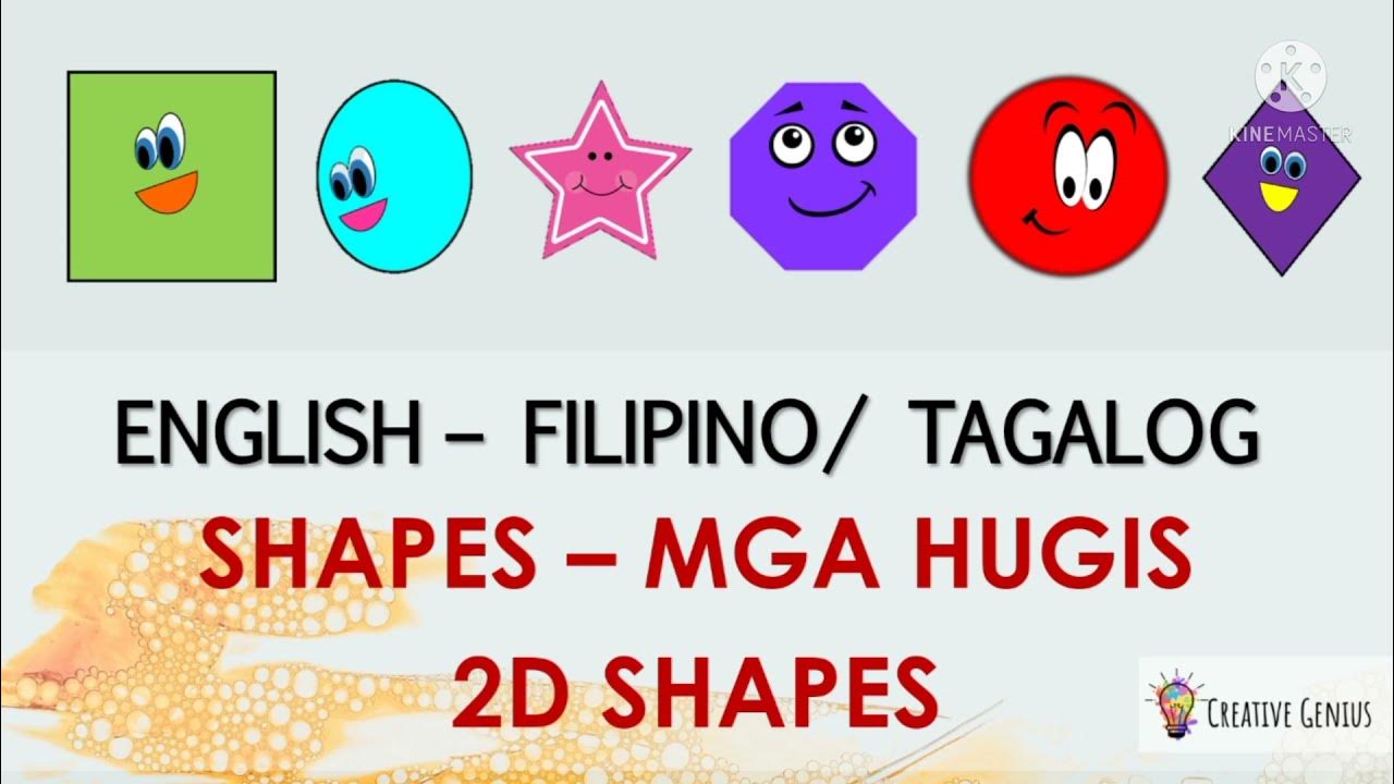 2D SHAPES English Filipino/Tagalog Creative Genius YouTube