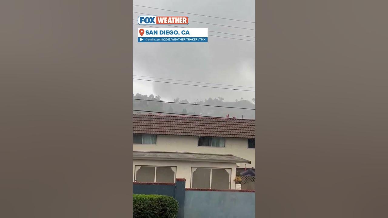 Ominous sight in san diego amid rare tornado warning weather 