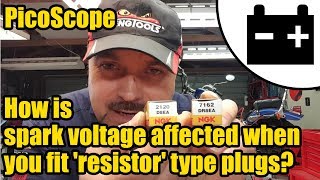 Spark plugs  Resistor 'v' Nonresistor  effect on HT voltage #1450