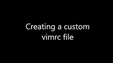 Creating a Custom vimrc file in ubuntu