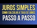 Como calcular a taxa de juros simples com fórmula!