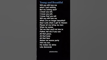 Thumbnail of Young and Beautiful (lyrics) ~ Lana Del Rey #youngandbeautiful #lanadelrey #lyrics #thefirstvibes