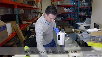 CAN-AM AI Temperature Kiosk Installation video: HAND SANITIZER INSTALLED