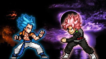 Gogeta TP OP(All Form)(New) VS Goku Black (Pergation) OP in Jump Force Mugen