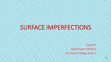 Surface Imperfections