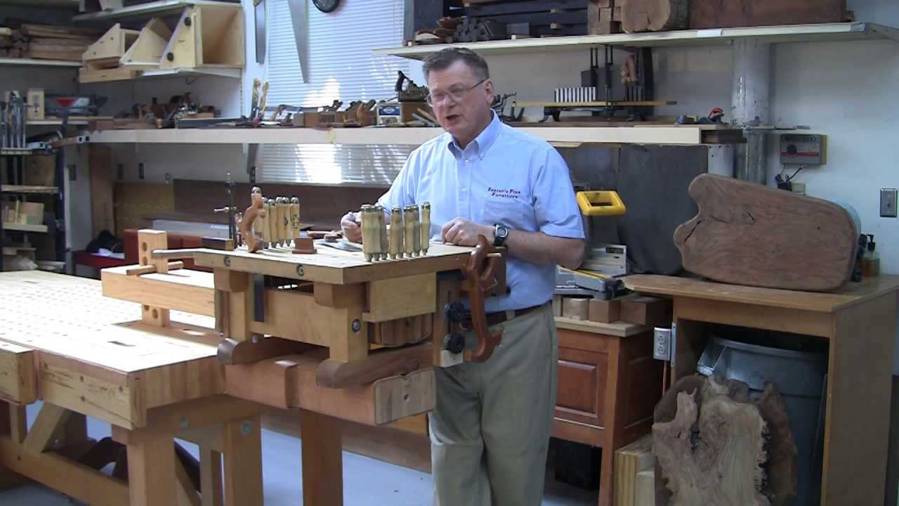 FOSTER WORKBENCH - using the  FOSTER CHAIR VISE© to hold a miniature workbench
