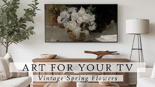 Vintage Spring Flowers Art For Your TV | Vintage TV Art | Vintage Flowers TV Art | 4K | 3Hrs