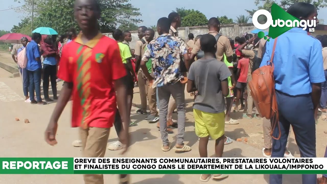 Greve des enseignants communautaires, prestataires volontaires et finalistes du Congo