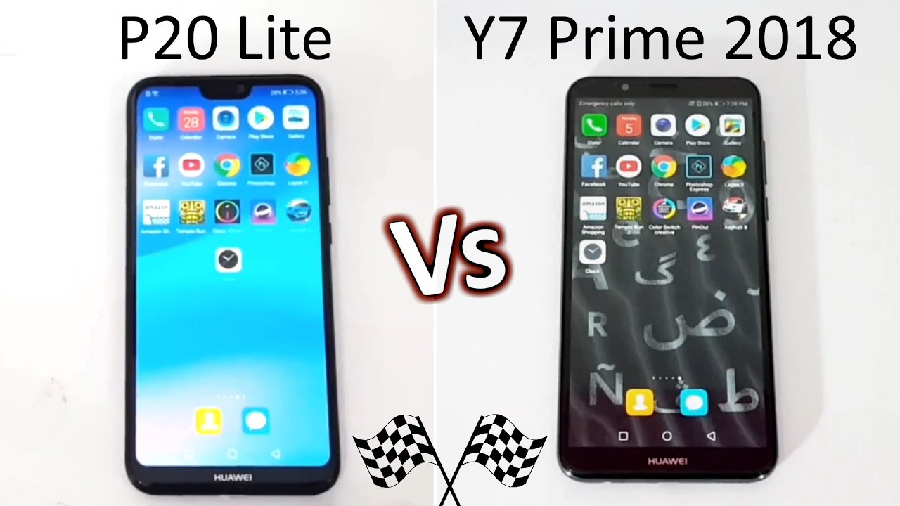 Huawei P20 Lite Vs Huawei Y7 Prime 2018 Speed Test Comparison! - YouTube