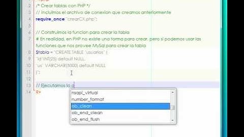 Crear tablas con PHP - Tutorial 03