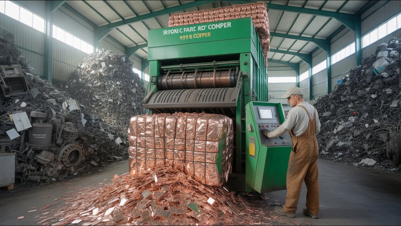 Most Unseen Iron Recycling & Copper Manufacturing Process || Inside the Iron Recycling Industry