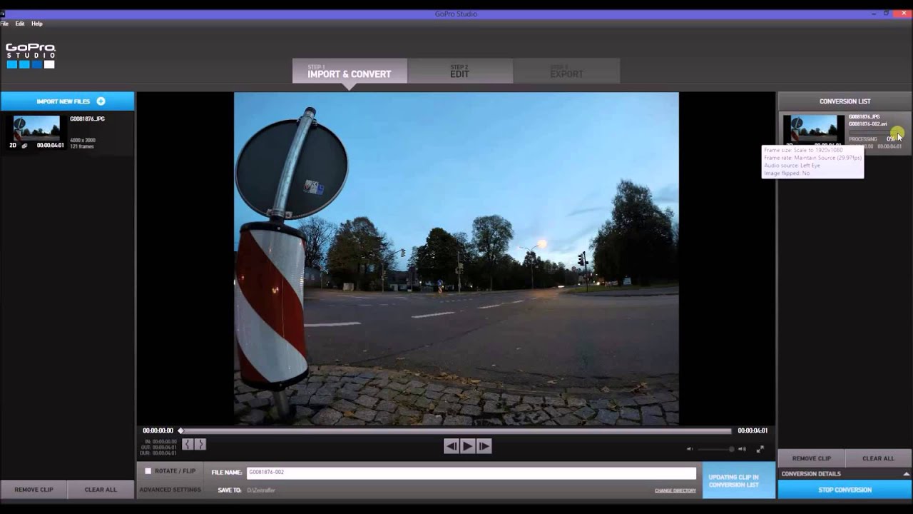 GoPro Studio - Time Lapse (Zeitraffer) erstellen - YouTube