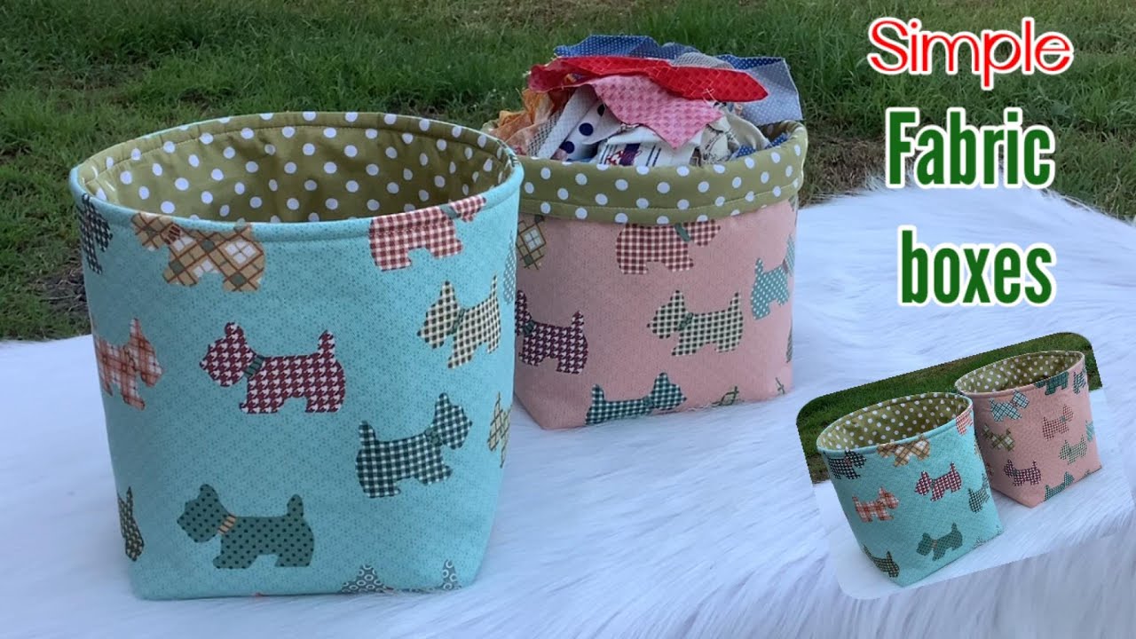 how to sew fabric boxes tutorial. diy fabric boxes tutorial ideas.how