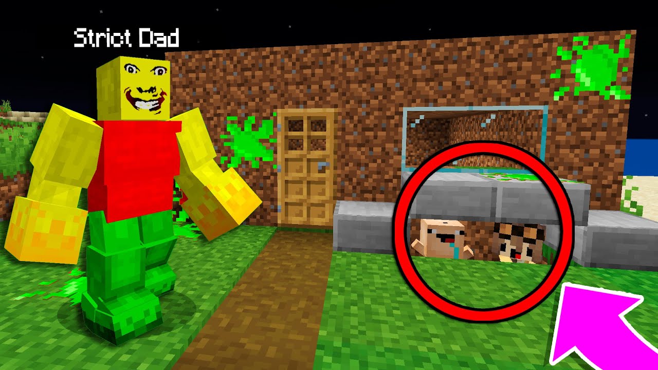 TROLLÉ y ¡ME ESCONDI DE STRICT DAD 😂 Bebe Noob EL ESCONDITE en MINECRAFT
