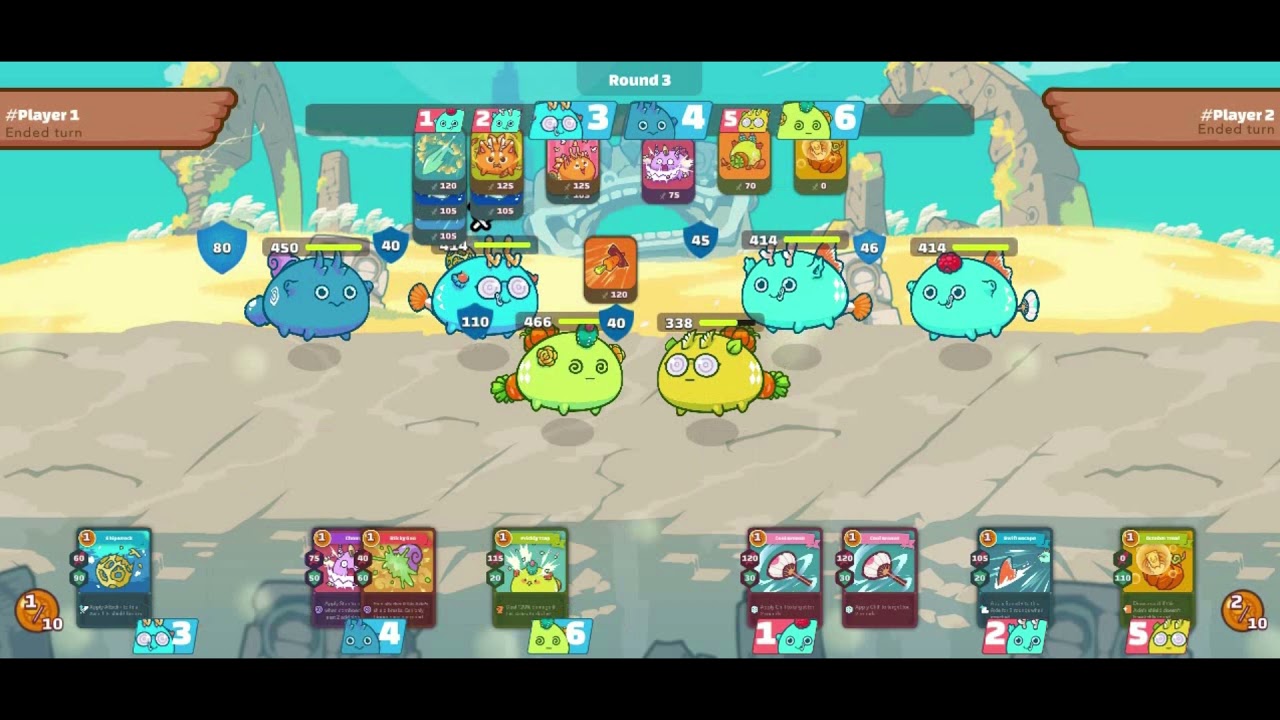 Axie Infinity: APA Strategy Grandma's Fan + Little Branch Cards in Aqua 1200 MMR | CGC Space | S19