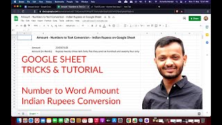 Number to Word Conversion || INR Amount Indian Rupees || Conversion on Google Sheet || Sumanta screenshot 2