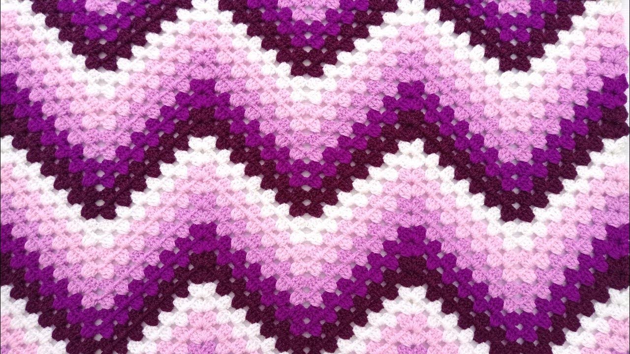 Como tejer la muestra de colores N° 68 a crochet en punto zig zag para